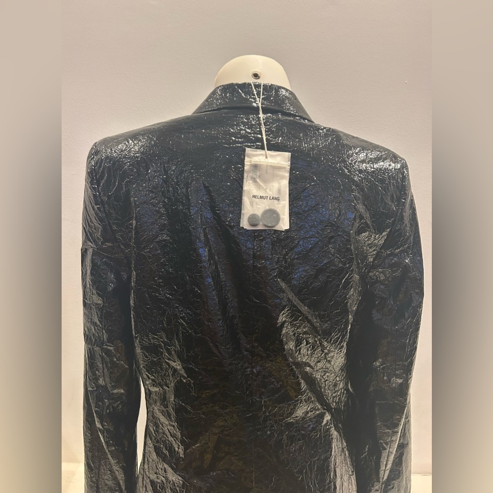 Black shiny  blazer. Women’s Helmut Lang wet-look black jacket/blazer 8 - Picture 16 of 16